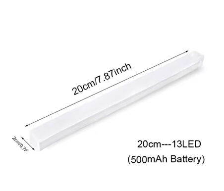  20 CM SARI GÜN IŞIĞI HAREKET SENSÖRLÜ DOLAP İÇİ ÇALIŞMA MASASI MUTFAK TEZGAH ALTI USB LED IŞIK