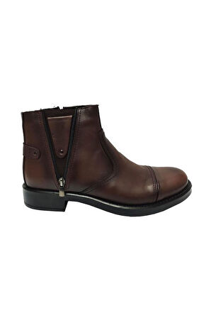 Dropland 4703-20 Deri Fermuarlı Erkek Bot