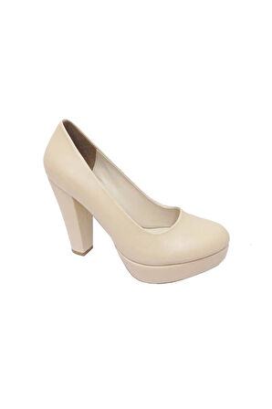 Aydemir 2042-21 Deri 30mm Platform Topuk Kadın Ayakkabı