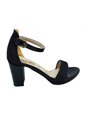 Punzoni Rüya 001 Simli Platform Topuk Fashion Kadın Sandalet