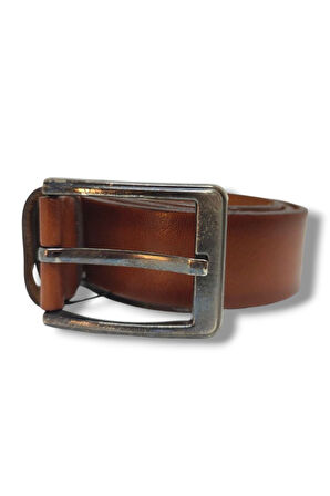 Andell 4,5cm Hakiki Deri Kenarı Dikişli Erkek Kemer Battal