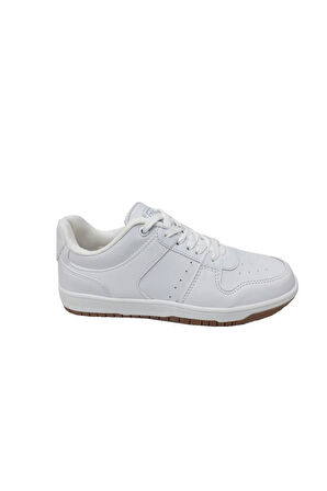 Zigana 2504 Deri Sneakers Ayakkabı 36-40 Beyaz Krep