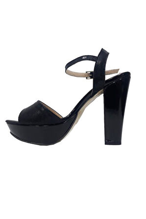 Serhat 8024-22 Parlak Deri 30mm Platform Topuklu Kadın Sandalet