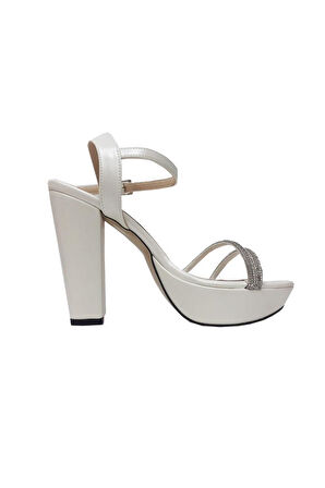 Aydemir 8724 Deri 30mm Platform Topuk Kadın Sandalet