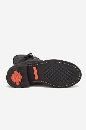 Harley Davidson New Worker Hakiki Nubuk Deri Bot 36-40 Black Nubuk