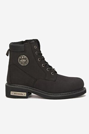 Harley Davidson Jim Hakiki Nubuk Deri Bot 36-40 Black Nubuk