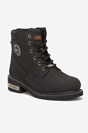 Harley Davidson Jim Hakiki Nubuk Deri Bot 40-45 Black Nubuk