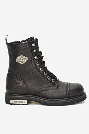 Harley Davidson Colmar Hakiki Deri Bot 40-46 Black Baskılı Deri