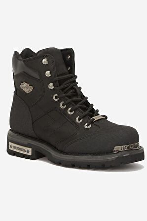 Harley Davidson Clemente Hakiki Deri Bot 40-45 Black Crazy Deri