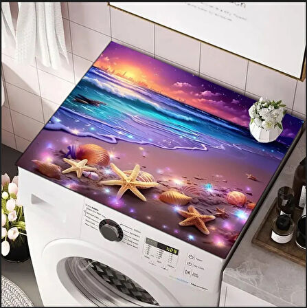 55 CM x 45 CM OKYANUS ESİNTİSİ TASARIMI TEZGAH ÜSTÜ BULAŞIK KURUTMA MATI BULAŞIKLIK KURUTMA ÖRTÜSÜ