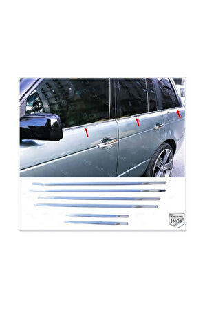 Land Range Rover Sport Krom Cam Çıtası 6 Parça 2005-2013 Paslanmaz Çelik