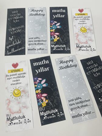 Kutu Kapama Etiketi 5x14,7 cm 48 Adet 