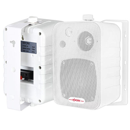 NWORK NW-4 Sütun Hoparlör 12cm 100 Watt Beyaz 2 Adet