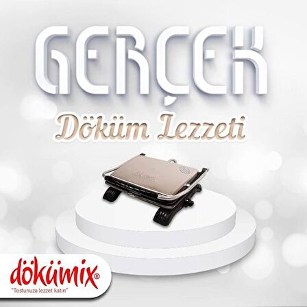 Dökümix Organik Pik Demir Döküm Tost Makinası Gri 1800w