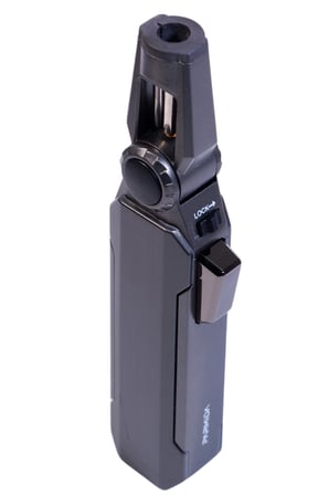 Parmida Tek Torch Pürmüz Oynar Başlıklı Gunmetal Masa Tipi Metal Puro Çakmağı - TR9242