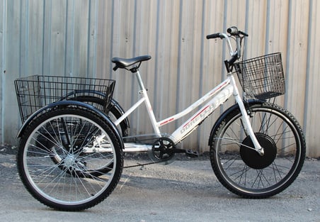 Dorello Elektrikli bisiklet cargo bisiklet -Pazar bisikleti yük taşıma bisikleti - Renk: Beyaz