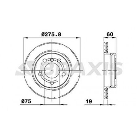 Bmw Fren Diski Arka Havalı Bmw E36 E46 - Braxıs Ae0149