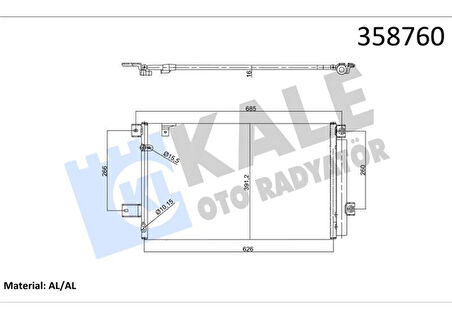 Toyota Klima Radyatoru Toyota Avensis 2.2 03>08 Corolla Verso D4 D 05>09 (kurutuculu) - Kale 358760