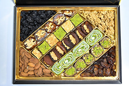 Tadım Dünyası Lüx Karışık Hediyelik Kuruyemiş & Lokum 900 gr 101