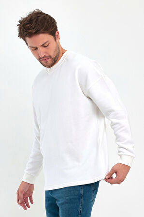 Rodi 3 İplik Şardonsuz Bisiklet Yaka Sweatshirt RD24KE055407