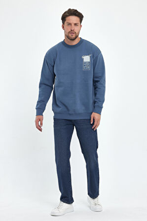 Rodi 3 İplik Şardonlu Bisiklet Yaka Sweatshirt RD24KE055457