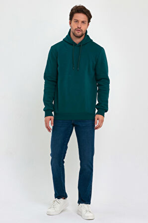 Rodi 3 İp Şardonlu Kapuşonlu Cepsiz Sweatshirt RD24KE054902