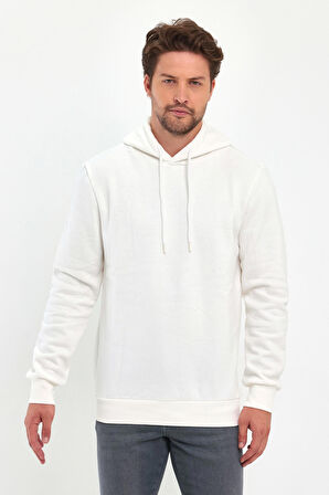 Rodi 3 İp Şardonlu Kapuşonlu Cepsiz Sweatshirt RD24KE054902