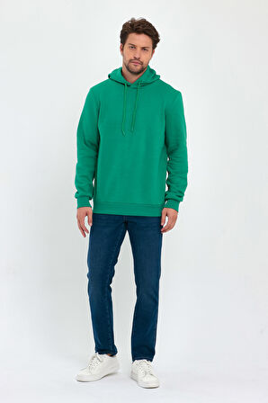 Rodi 3 İp Şardonlu Kapuşonlu Cepsiz Sweatshirt RD24KE054902