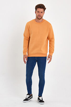 Rodi 3 İplik Şardonlu Bisiklet Yaka Sweatshirt RD24KE054903