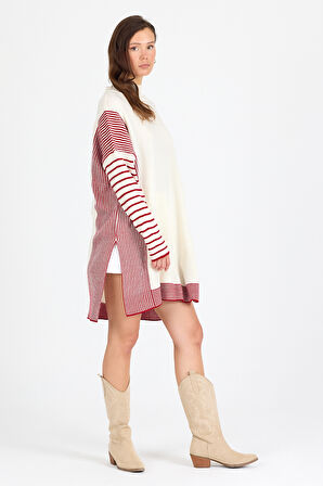 Kadın Yanı Yırtmaçlı Kazak