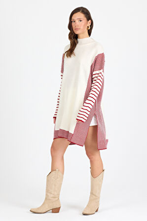 Kadın Yanı Yırtmaçlı Kazak