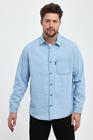 Rodi Mertens 010 Erkek Regular Fıt Denim Gömlek RD24KE031186