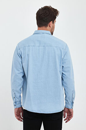 Rodi Mertens 010 Erkek Regular Fıt Denim Gömlek RD24KE031186