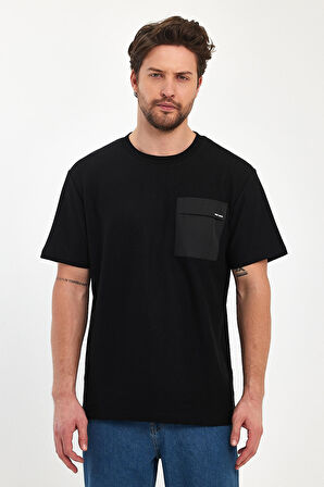 Rodi Erkek Önü Tek Cep Baskılı Bisiklet Yaka T-shirt RD24YE002351