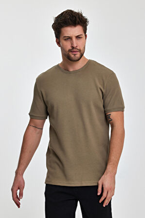 Rodi Erkek Waffal Bisiklet Yaka T-shirt RD24YE002709