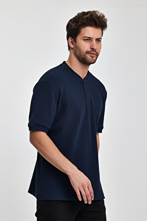Rodi Erkek Önü Düğmeli Bisiklet Yaka T-shirt RD24YE002737