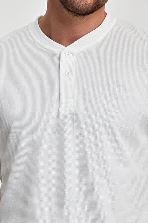 Rodi Erkek Önü Düğmeli Bisiklet Yaka T-shirt RD24YE002737
