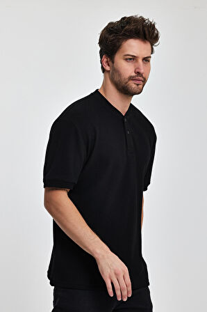 Rodi Erkek Önü Düğmeli Bisiklet Yaka T-shirt RD24YE002737