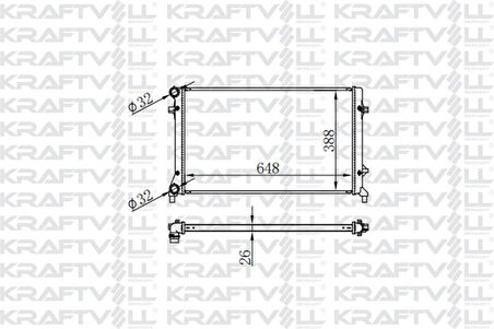 Vag Motor Radyatoru Caddy III Golf V VI Passat A3 Leon Octavıa 1,4 Tsi 1,6tdi 1,9tdi 2,0tsi 04>10 (648*3 - Kraftvoll 08040053