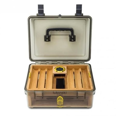 Lubinski Plexi -Sedir Şeffaf Puro Kutusu Humidor 50s