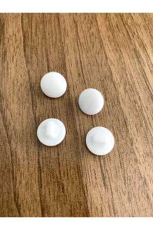 12 Mm Ayaklı Beyaz Özel Üretim Polyester Düğme(35 ADET)