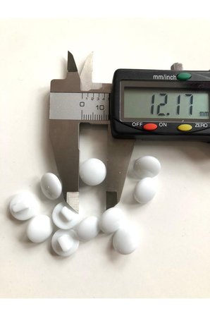 12 Mm Ayaklı Beyaz Özel Üretim Polyester Düğme(35 ADET)