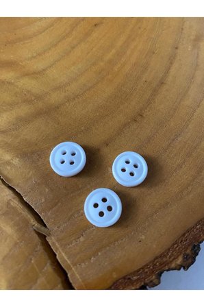11,5 MM (18 BOY)BEYAZ POLYESTER DÜĞME (30 ADET)