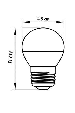 Şahnet 6W E27 Mini Top Ampul 3000K Sarı Işık