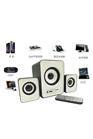 D23 Bluetooth Hoparlör 3.5mm Jack Kablolu Bilgisayar Hoparlörü