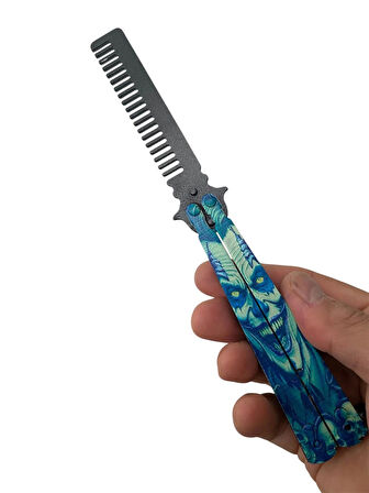 Tactical Line 21 Cm Metal Kelebek Tarak Joker Keskin Değildir Çakı Bıçak