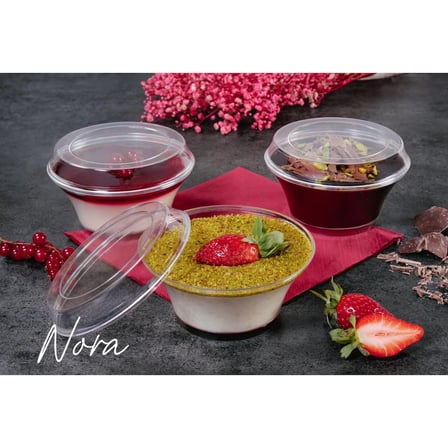 Nora Şeffaf Plastik Kapaklı Kutu 270 cc
