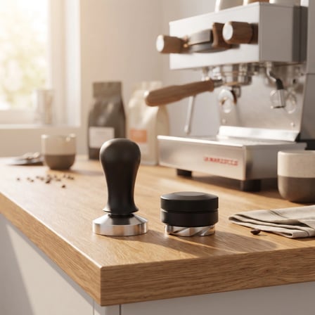 2'li Tamper Kahve Demleme Seti (Makaron- Klikli Tamper)