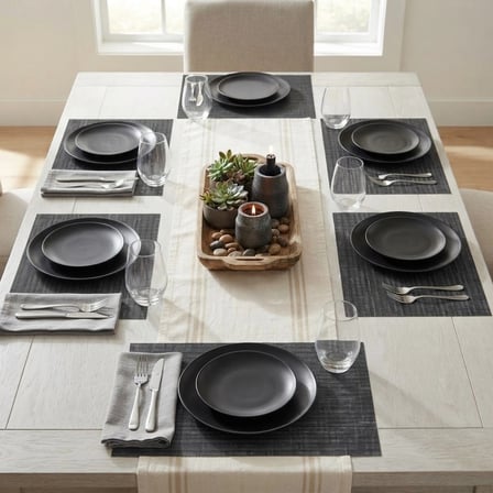 6'lı Amerikan Servis Pvc 30x45cm (AS-10D)