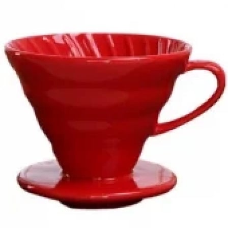 V60 Profesyonel Seramik Filtre Kahve Demleme Seti (Kırmızı)
